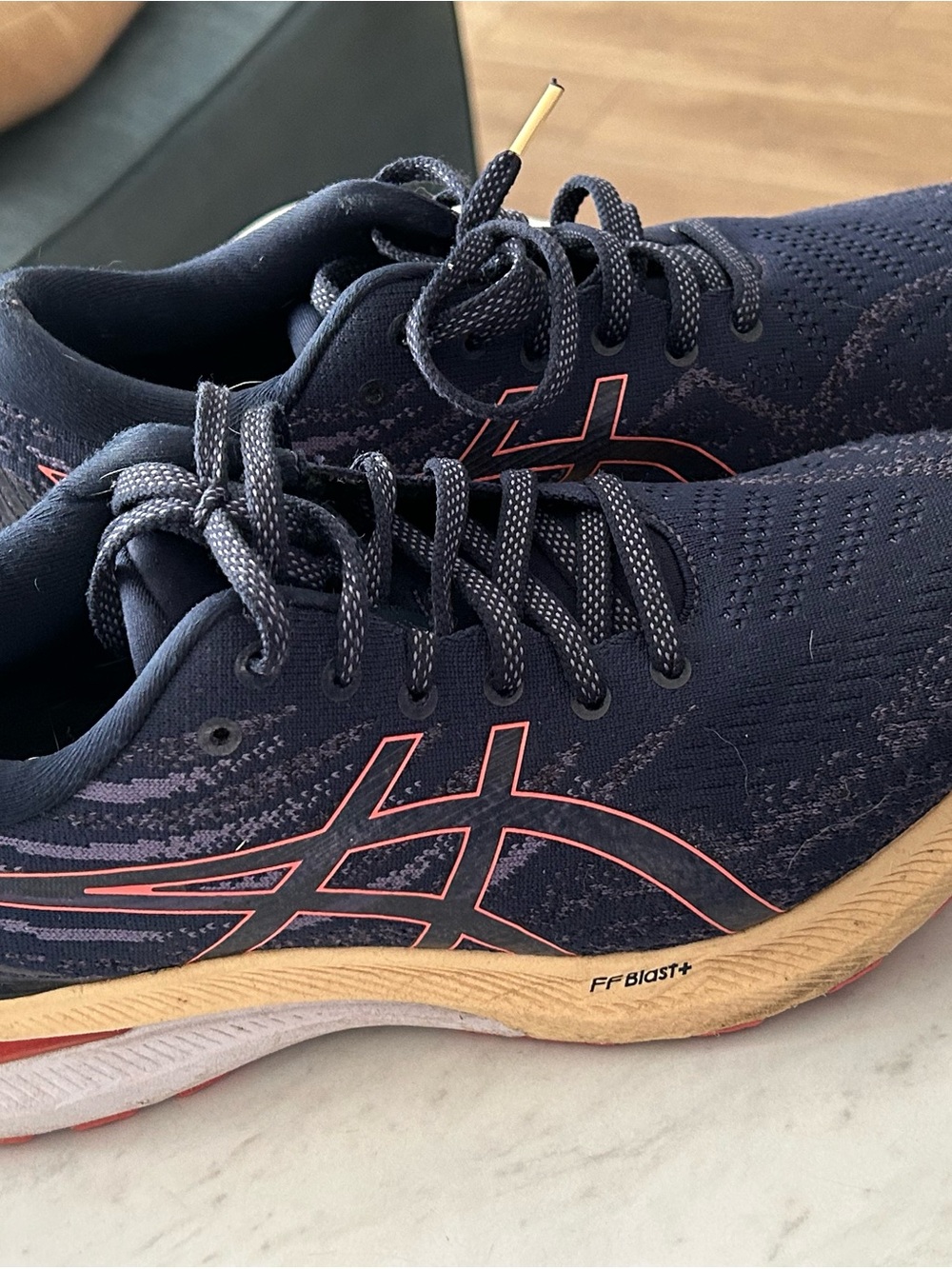 ASICS Navy and Pink Men's Running Shoes